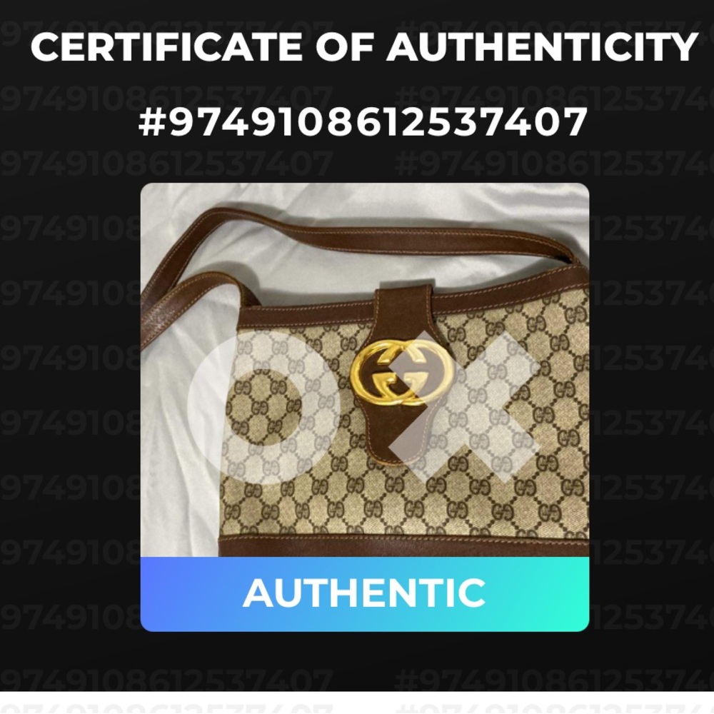 Gucci Tan and Brown Shoulder Bag with Gold Accent Authenticity confirmed - Picture 8 of 8